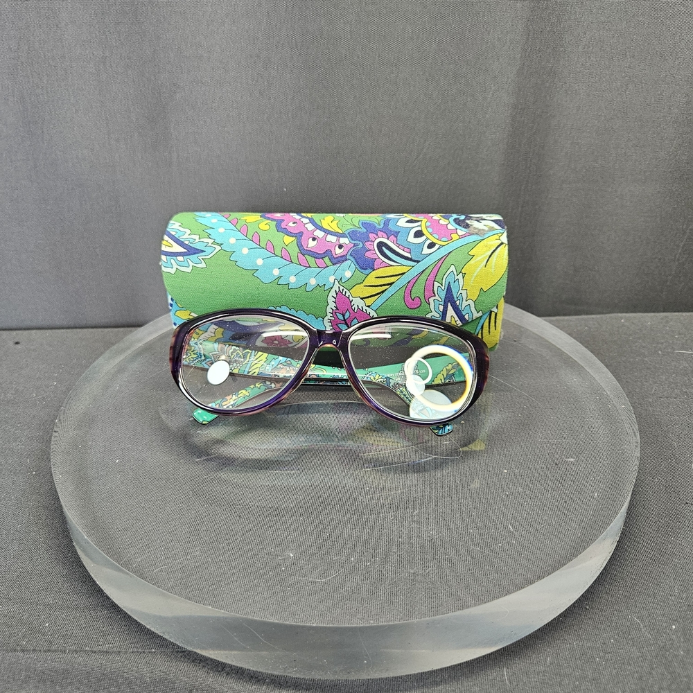 Vera Bradley Penny Eyeglasses Frames Emerald Paisley 57-15-135 And Case